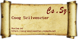 Csog Szilveszter névjegykártya