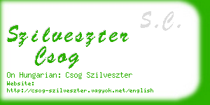 szilveszter csog business card